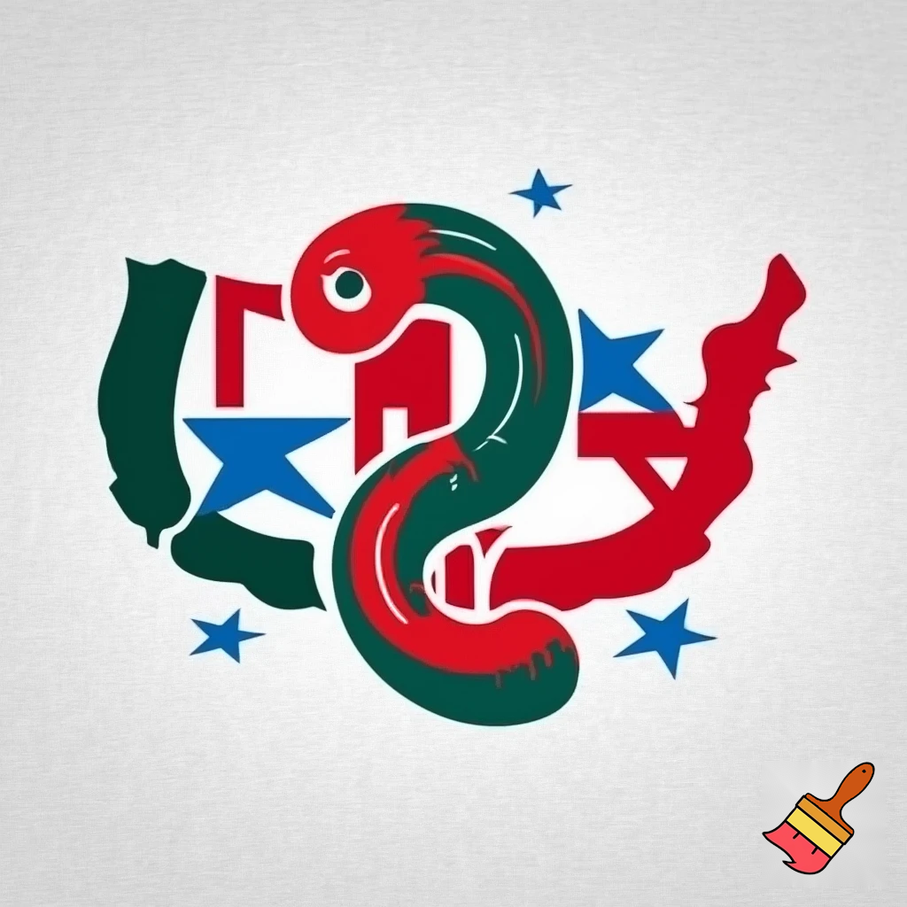 Logo for very patriotic worm chili company