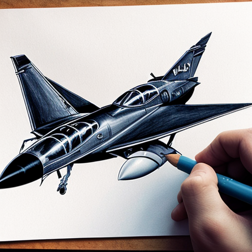 Draw a cat flying a jet