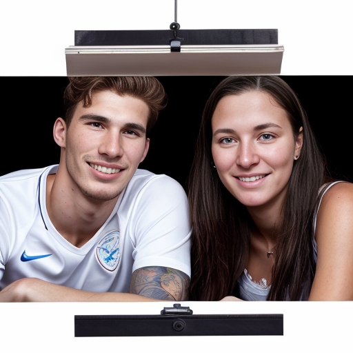 Goretzka and Vanessa at they having free time at the house 