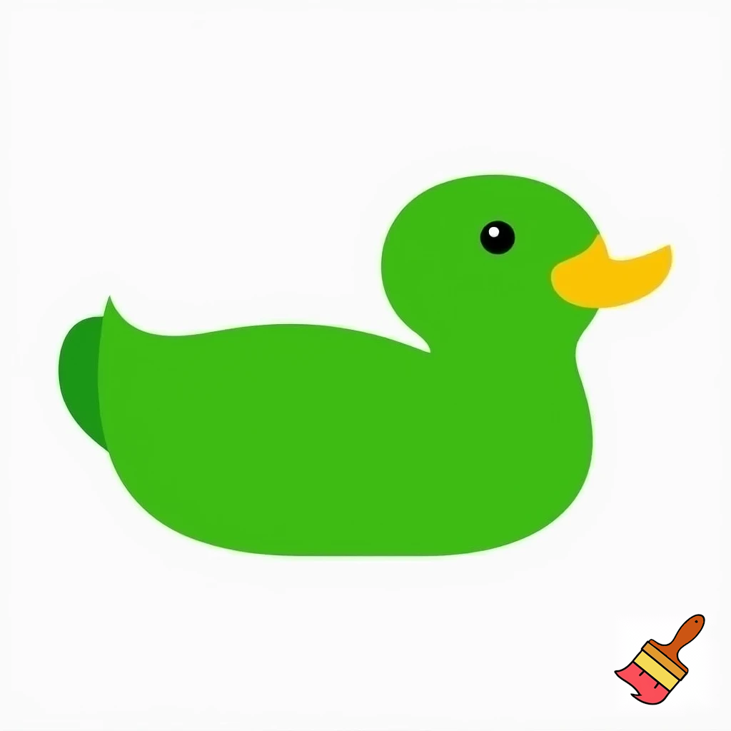 pato de boracha verde