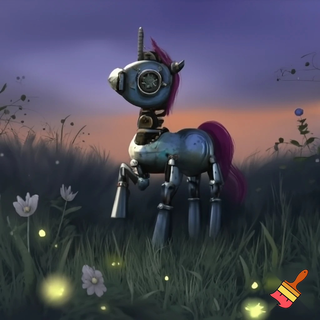 Robot pony turned off by twilight sparkle 