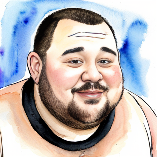 fat guy giant chin wobbling