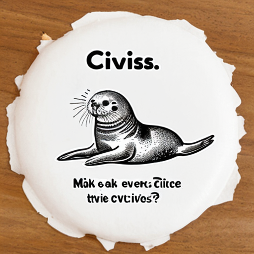 make a seal that says civics is buns 
