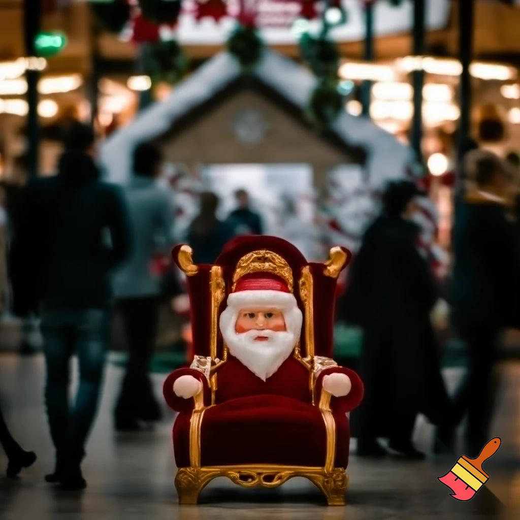 Santa Claus shopping Centre with Santa Claus chair at the shopping🎄🎄💫🎄 Santa Claus’s house