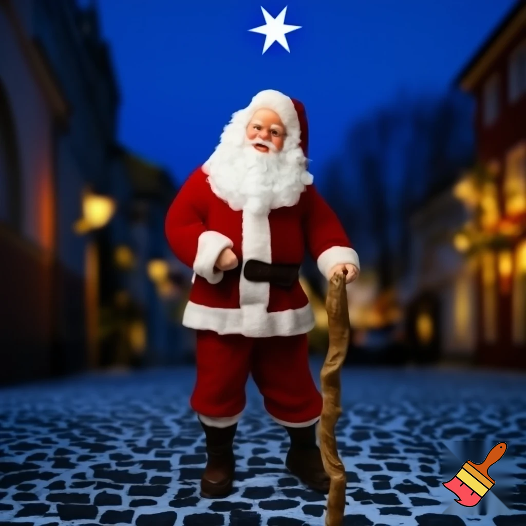 Ratha Santa Claus with the walking stick a star