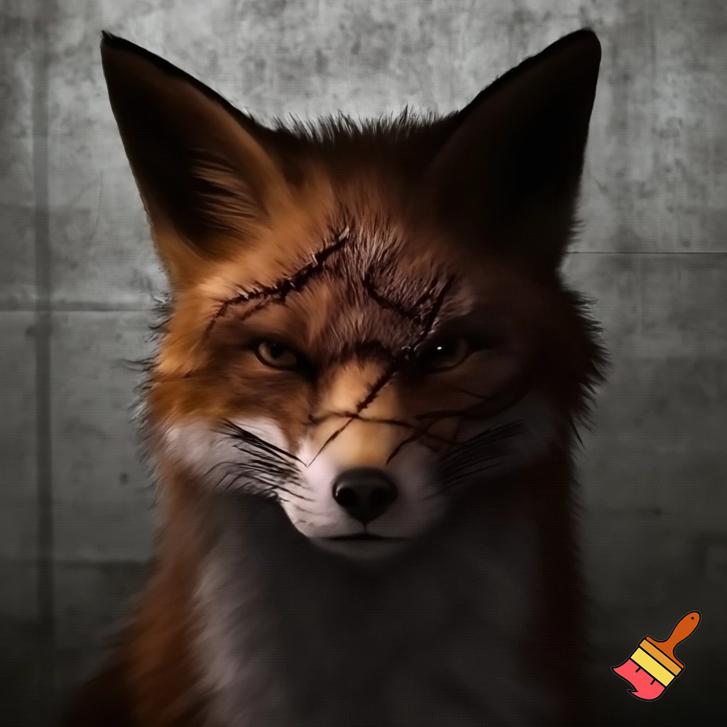 red fox tattoos scars mugshot