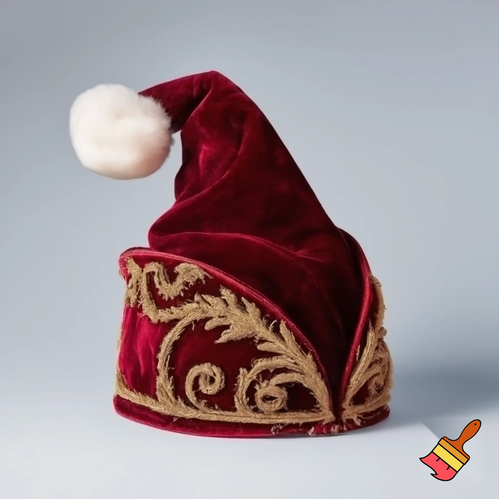 Christmas hat velvet hat elf hat