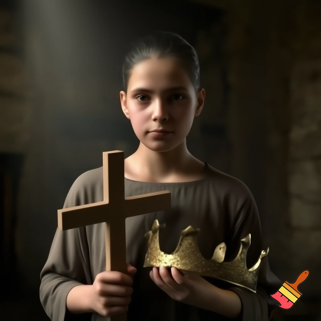 me with a cross and crown 13 yrs old girl

