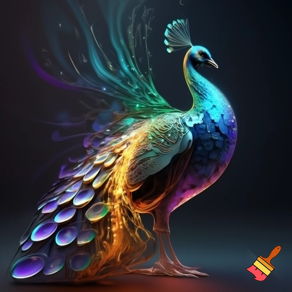 abstract peacock
