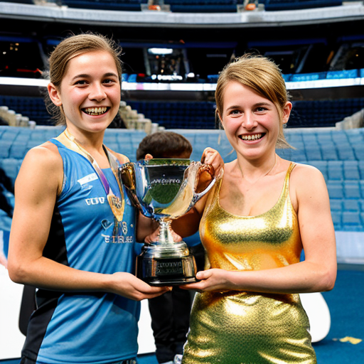 inside out style happy proud gold holding trophy