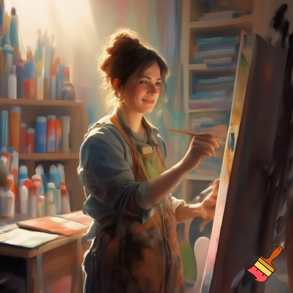 Draw artist image do painting 