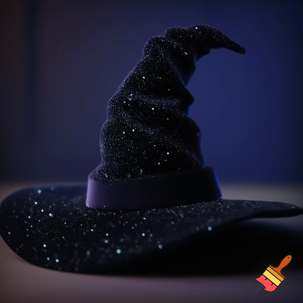 Velvet witches hat, witches hat, dark velvet witches hat and black glitter a fabric and velvet
