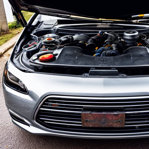car with 3 alternators sticking out of hood
