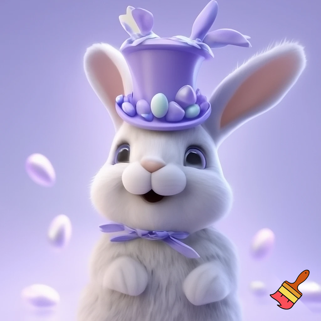 Easter bunny top hat headband, purple and white East easter bunny top hat headband, purple and white