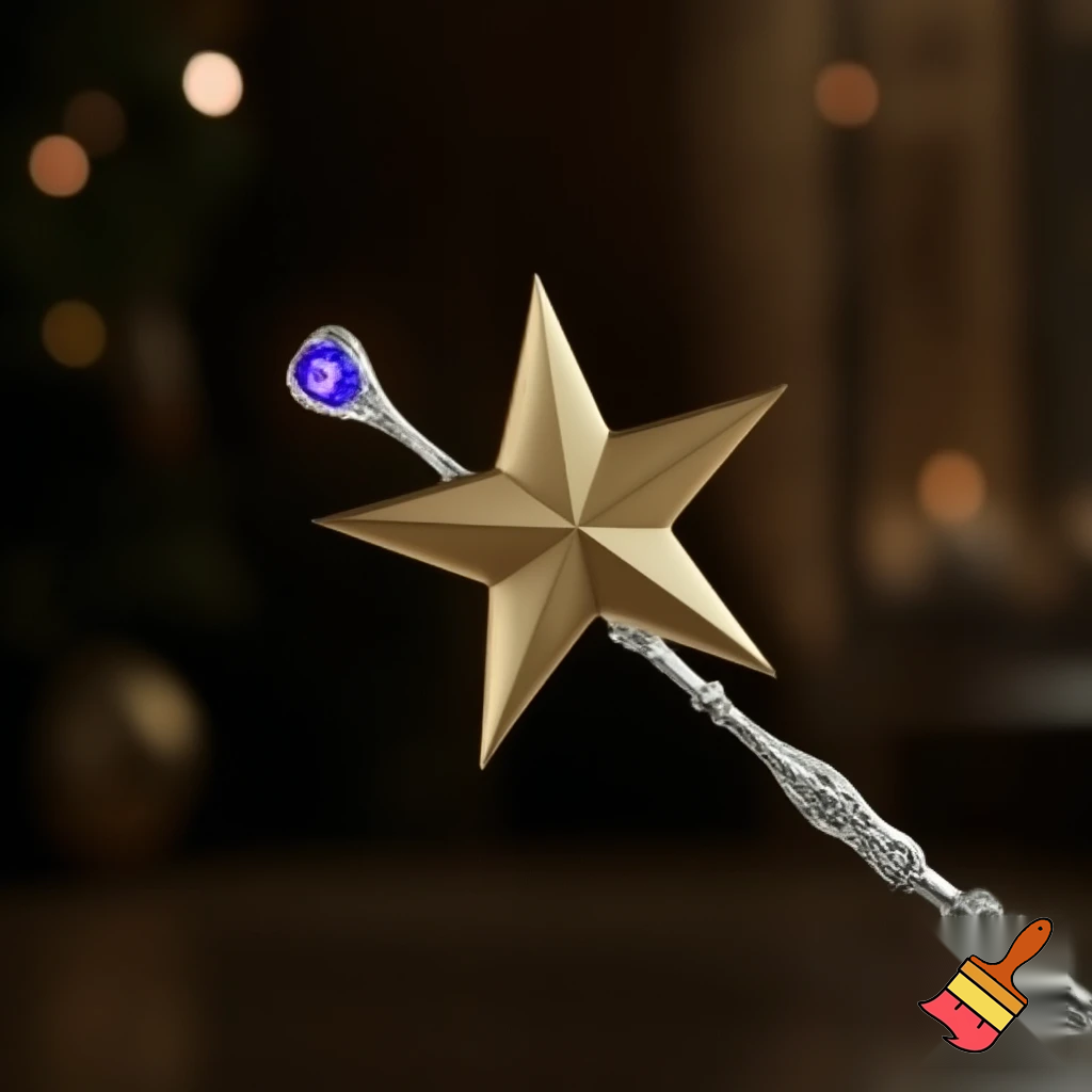 A star Christmas star want magic wand💫