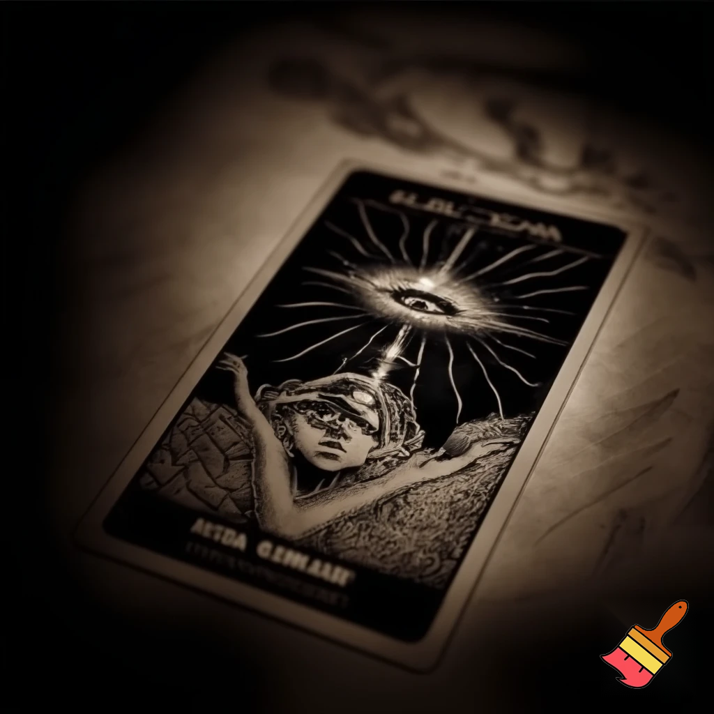 tarot card, esoteric christian gnosis, seppia black and white, 4000px x 4000px, 300dpi