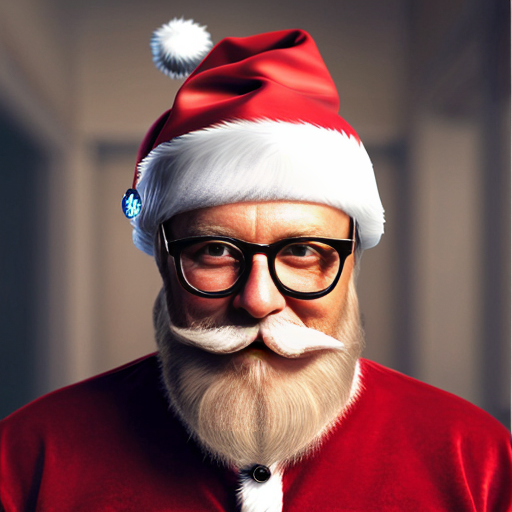 Christmas Santa Claus wizard hat glasses
