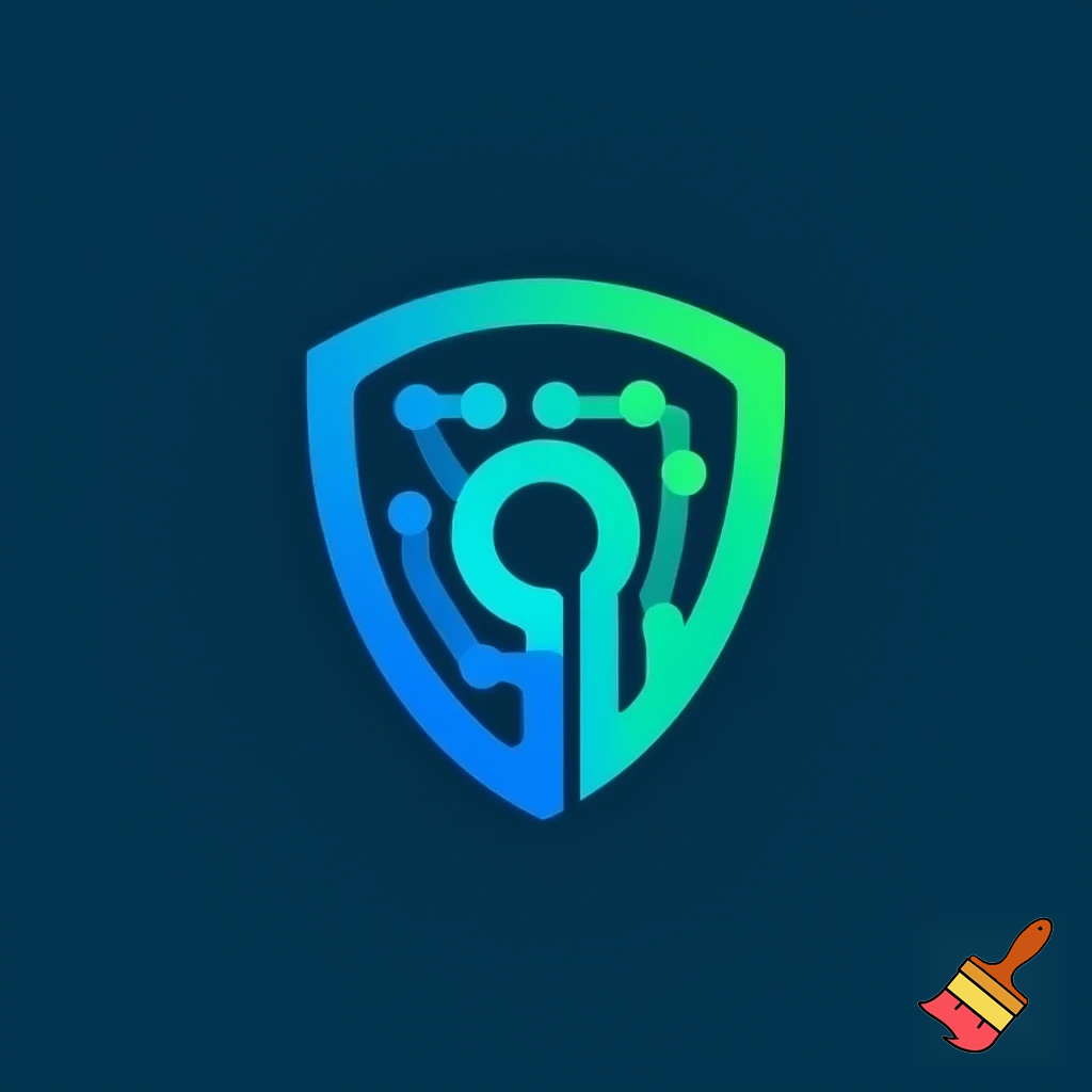 Design a safety culture icon for Shandong Information Software Company, integrating characteristics of the information technology industry and safety culture, reflecting simplicity and abstraction.