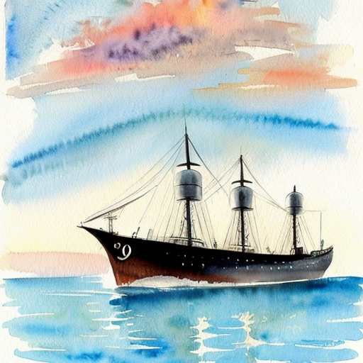 Small 1900s ocean liner with one funnel