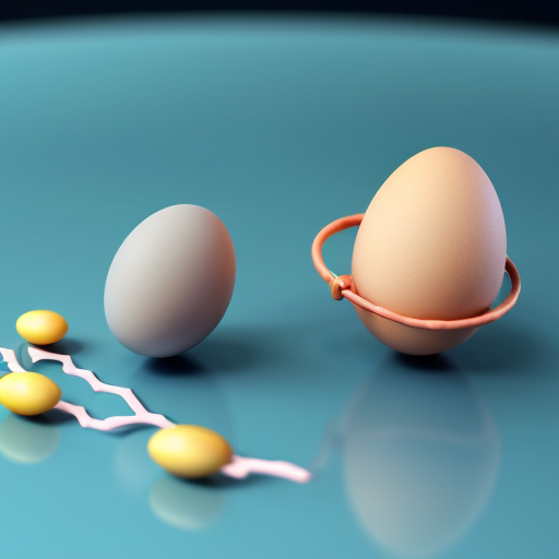 atom with DNA with cell with egg with waterfall