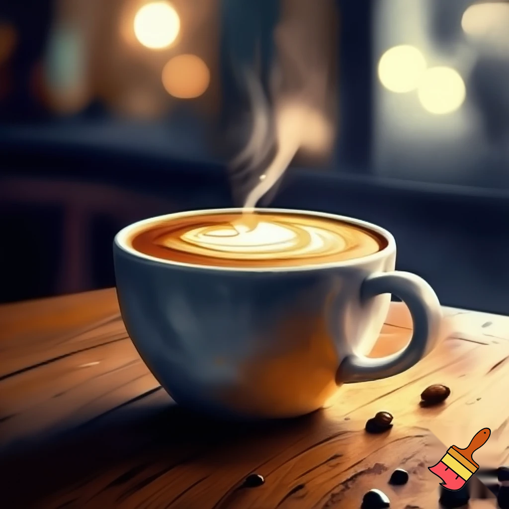 a poster that can go on a wall of a caffe