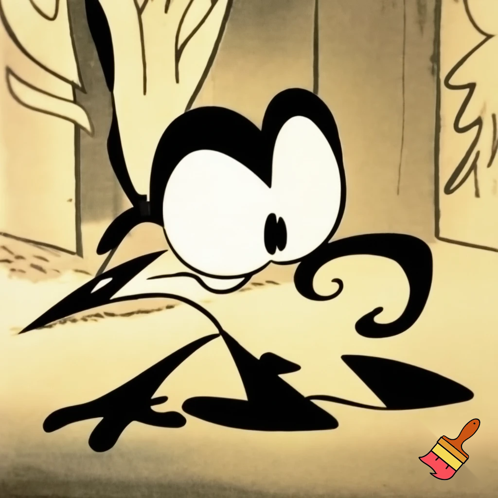 Lizard in the style of a classic 30s cartoon 