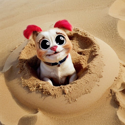 The powerpuff girls buttercup buried up to her neck in sand only her head sticking out packed in by bubbles and blossom