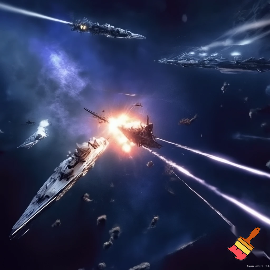 Spaceships in combat Clear focal point Strong sense of scale and motion