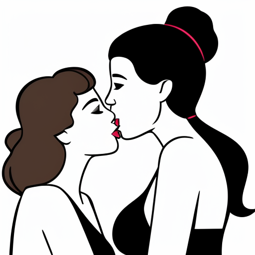 Sexy woman who is making a kissing face on the beach 