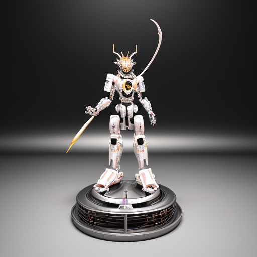 Chinese mythology mecha toy, combination of five divine beasts: dragon, turtle, tiger, phoenix, qilin. Glossy PVC plastic机甲 figure, shiny reflective surface, mechanical details, joints, armor plates, bright studio lighting, isolated white background, 3d render, product photography, highly detailed.