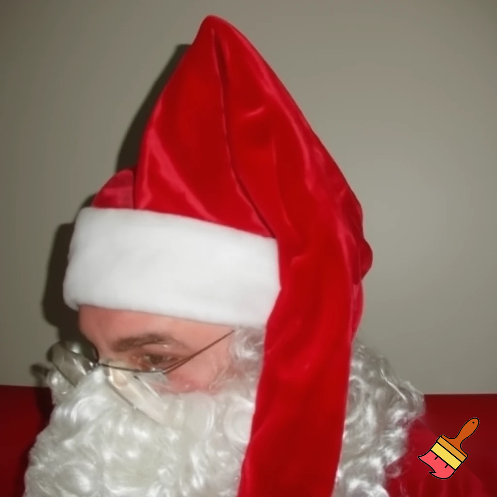 Christmas wizard hat read velvet Santa Claus hat
