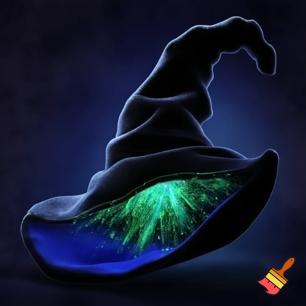 Talking witches hat velvet big surprise a velvet dark black