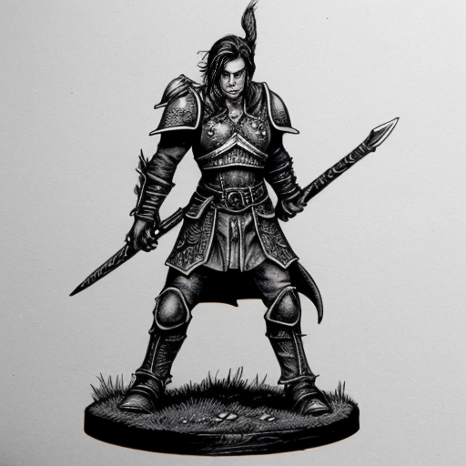 inked fantasy warrior