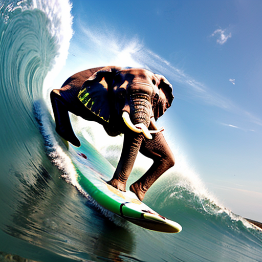 strawberry elephant surfing
