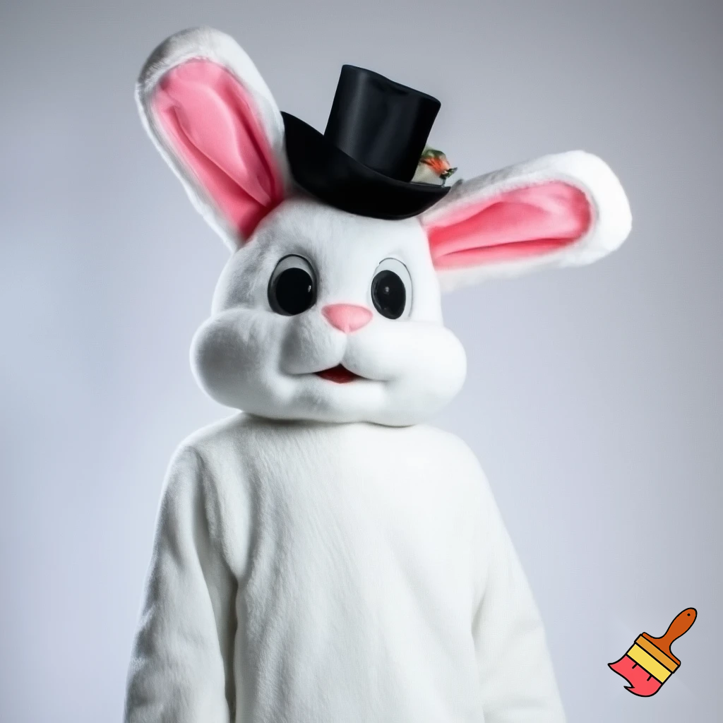 Easter bunny mascot costume top hat special top hat