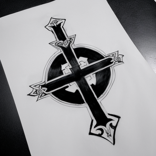 pour un tatouage : je voudrais que soit enchevêtré dans un même dessin, de façon longiligne : une croix occitane un peu stylisée, les lettre BCS dans une écriture fine, le logo du stade toulousaine, tout cela dans les tons gris avec ombrage.