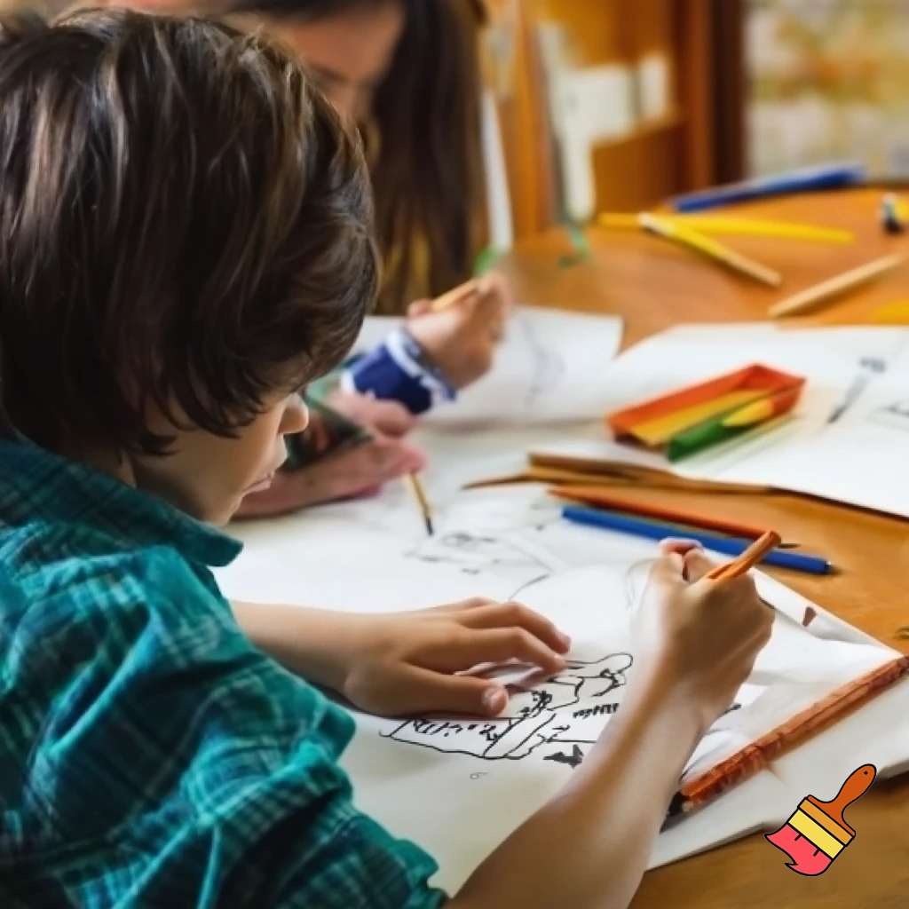 ders çalışan bir çocuk çiz

