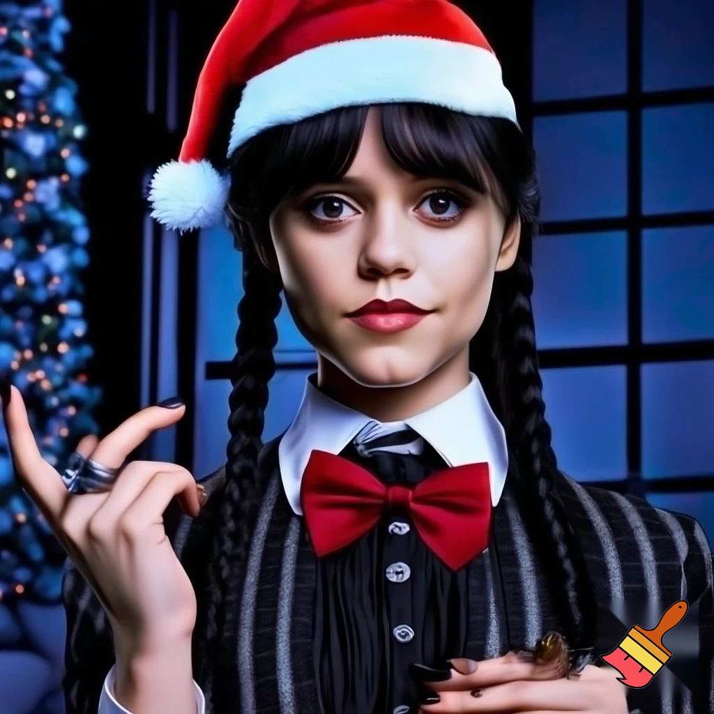 Christmas Attractive gorgeous Wednesday Addams 