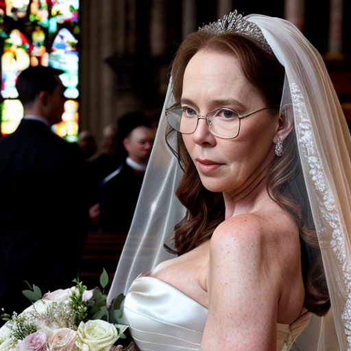 John Goodman y Elizabeth Perkins glasses con corona Flores veil con traje formal elegante boda sensual sexy con holding ramo de flores con altar con iglesia templó católico 19