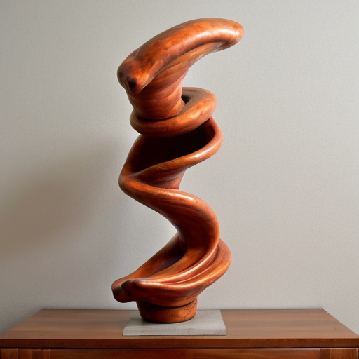 abstract biomorphic sculpture rounded edges tall
