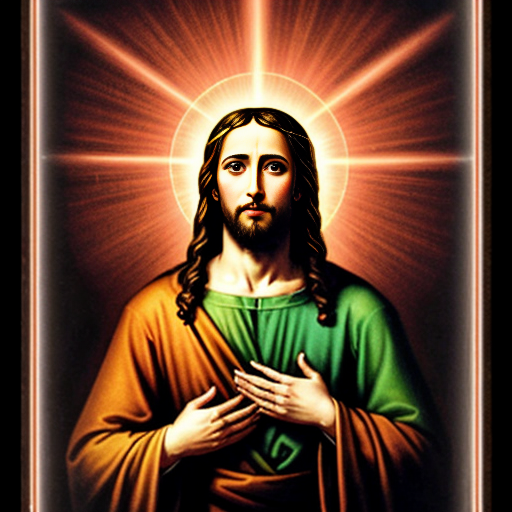 picture of Jesus with +infinity aura above his head