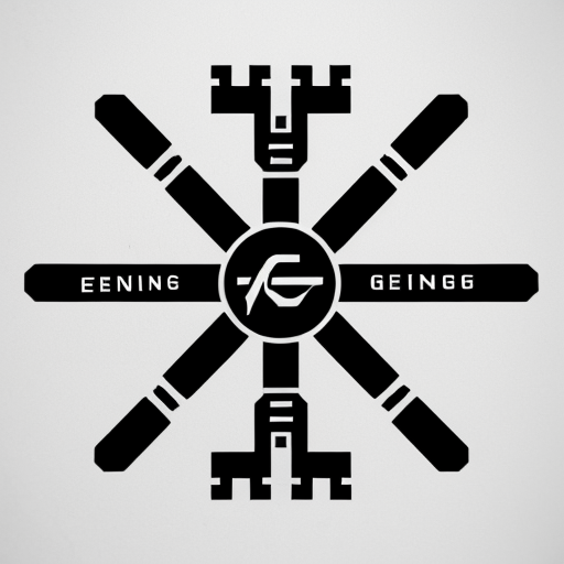 A symol of engineering, airsoft and gaming logo