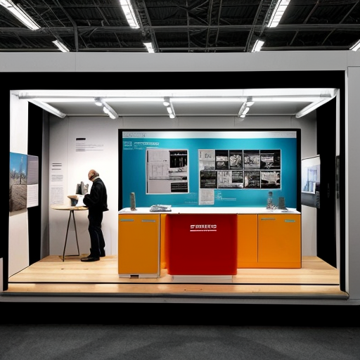 Crée moi un visuel d'un stand Siemens, dans un style réel, dans une ambiance salon avec du monde dans les allées. avec lumière artificielle. Dans un hall qui se trouve dans le parc des expositions de la porte de versailles à paris. en premier plan un panneau avec des produits siemens sur notre stand