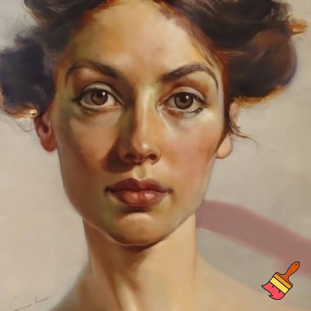 award winning portrait of a fragile woman with immaculate features, captivating eyes looks straight at the camera, perfectly radiant, painted by Norman Rockwell