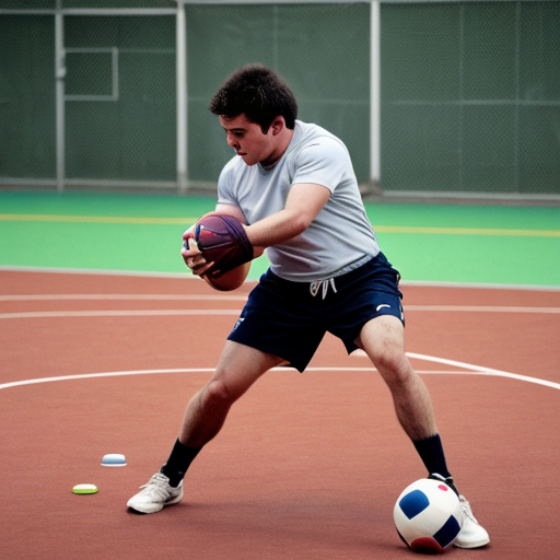 an animal playing a sport.