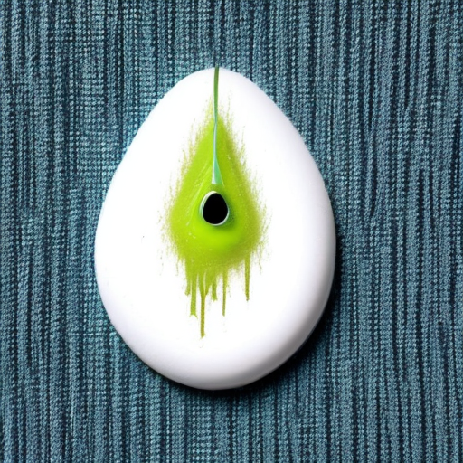 a logo that consist in a green drop of blood that looks like it's fading away like is a ghost.