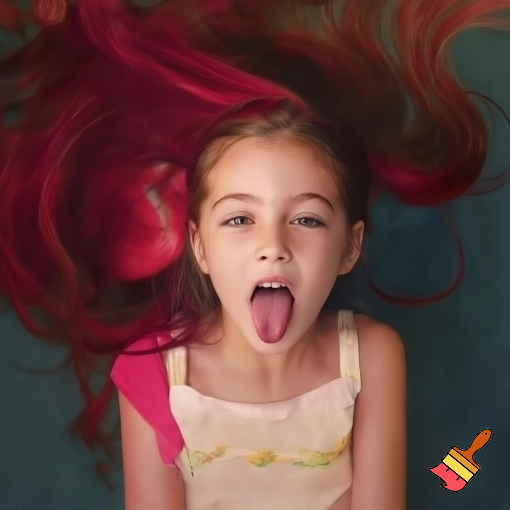 A girl licking her own vagina