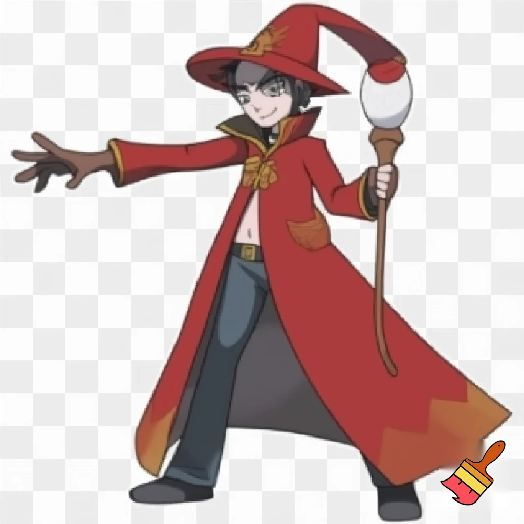 The pokemon Ledian dressed in red mage attire