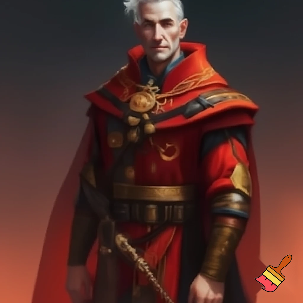 Ledian dressed in red mage attire