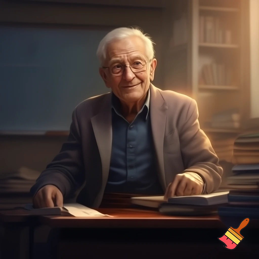 A male teacher, hyper realistic, nice lighting